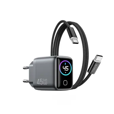 Адаптер WIWU [CHG500] Voyager GaN Fast Charger USB-C 45W [with cable USB-C] (Grey)