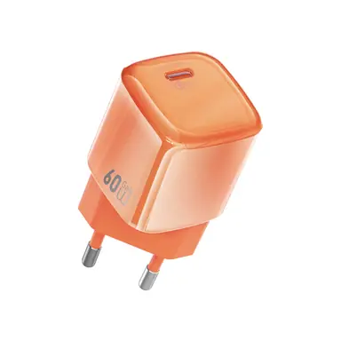 Адаптер WIWU [Wi-G037] Jade Dynamic GaN Fast Charger USB-C 60W (Orange)