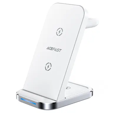 Бездротова Зарядка ACEFAST [E15] Desktop Charging Stand 3in1 Series (White)