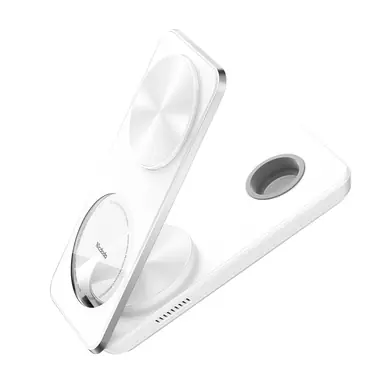 Бездротова Зарядка Mcdodo [CH-1150] Foldable Magnetic Travel Charging Station 3in1 (White)