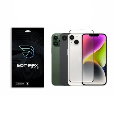 Захисне скло Soneex Pro для iPhone 13/13 Pro/14/16e/17e 2.5D Full Screen (Black)