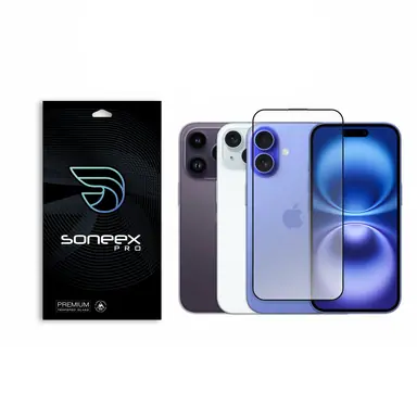 Захисне скло Soneex Pro для iPhone 14 Pro Max/15 Plus/16 Plus 2.5D Full Screen (Black)