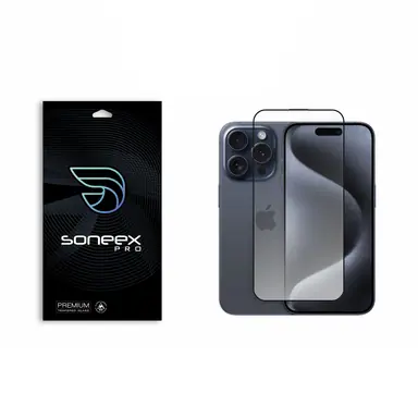 Захисне скло Soneex Pro для iPhone 15 Pro 2.5D Full Screen (Black)
