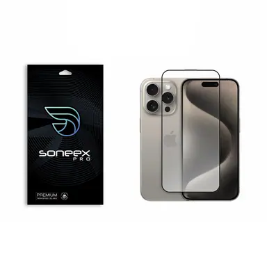 Захисне скло Soneex Pro для iPhone 15 Pro Max 2.5D Full Screen (Black)