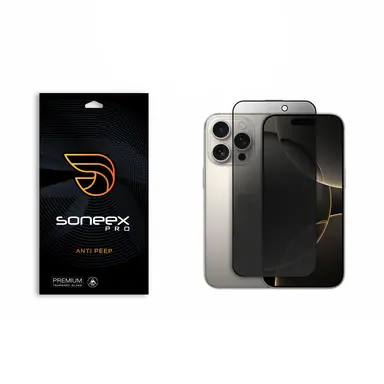 Захисне скло Soneex Pro для iPhone 16 Pro Max 2.5D Anti Peep (Black)