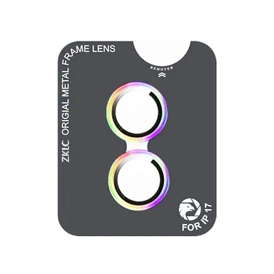 Захисне скло ZK для камери iPhone 17 Lens Protection Glass (Rainbow)