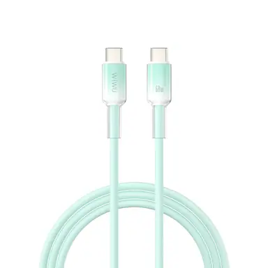 Кабель WIWU [Wi-C063] Neolink Series USB-C to USB-C 60W 1m (Green)