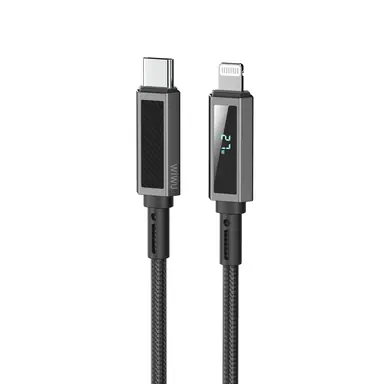 Кабель WIWU [Wi-C080] Aramid Fiber Cable Warriors Link Series USB-C to Lightning 27W 1.2m (Black)