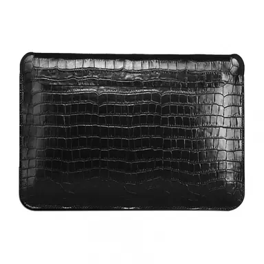 Конверт WIWU для MacBook 14" M5 | M4 | M3 | M2 | M1 [2021-2026] Skin Croco Geniunie Leather Sleeve Series (Black)