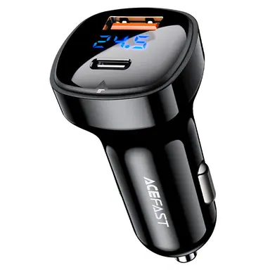 Прикурювач ACEFAST [B4] Digital Display Series PD+QC 3A 66W (Black)