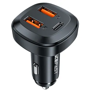 Прикурювач ACEFAST [B9] Fast Charger Series 2xUSB+USB-C 5A 66W (Black)