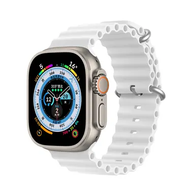 Ремінець DUX DUCIS для Apple Watch 42/44/45/46/49mm OceanWave Series (White)