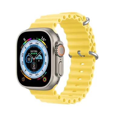 Ремінець DUX DUCIS для Apple Watch 42/44/45/46/49mm OceanWave Series (Yellow)