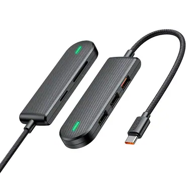 Хаб Mcdodo [HU-1430] 5in1 USB-C to USB3.0+2xUSB2.0+SD/MicroSD (Black)