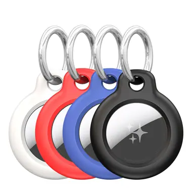 Чохол DUX DUCIS для AirTag PC Secure Holder with Key Ring [4Pack] (Black-White-Blue-Red)