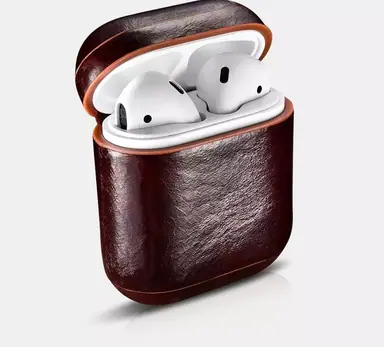 Чохол iCarer для AirPods 2 Oil Wax Leather Series (Coffee)