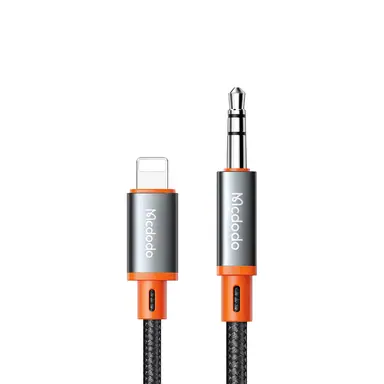 AUX Mcdodo [CA-0780] Digital Audio Coiled Cable 3.5mm to Lightning 1.2m (Black)