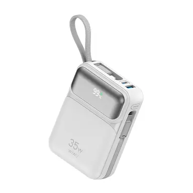 PowerBank WIWU [Wi-P036] Galaxy 20000mAh 35W [with Built-in cables USB-C+Lightning] (White)