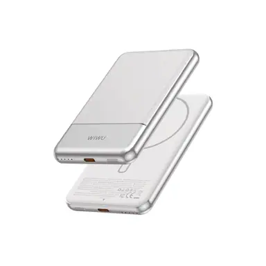 PowerBank WIWU [Wi-P089] Silver Seraph Alloy Unibody Power Bank 10000mAh 20W (Silver)
