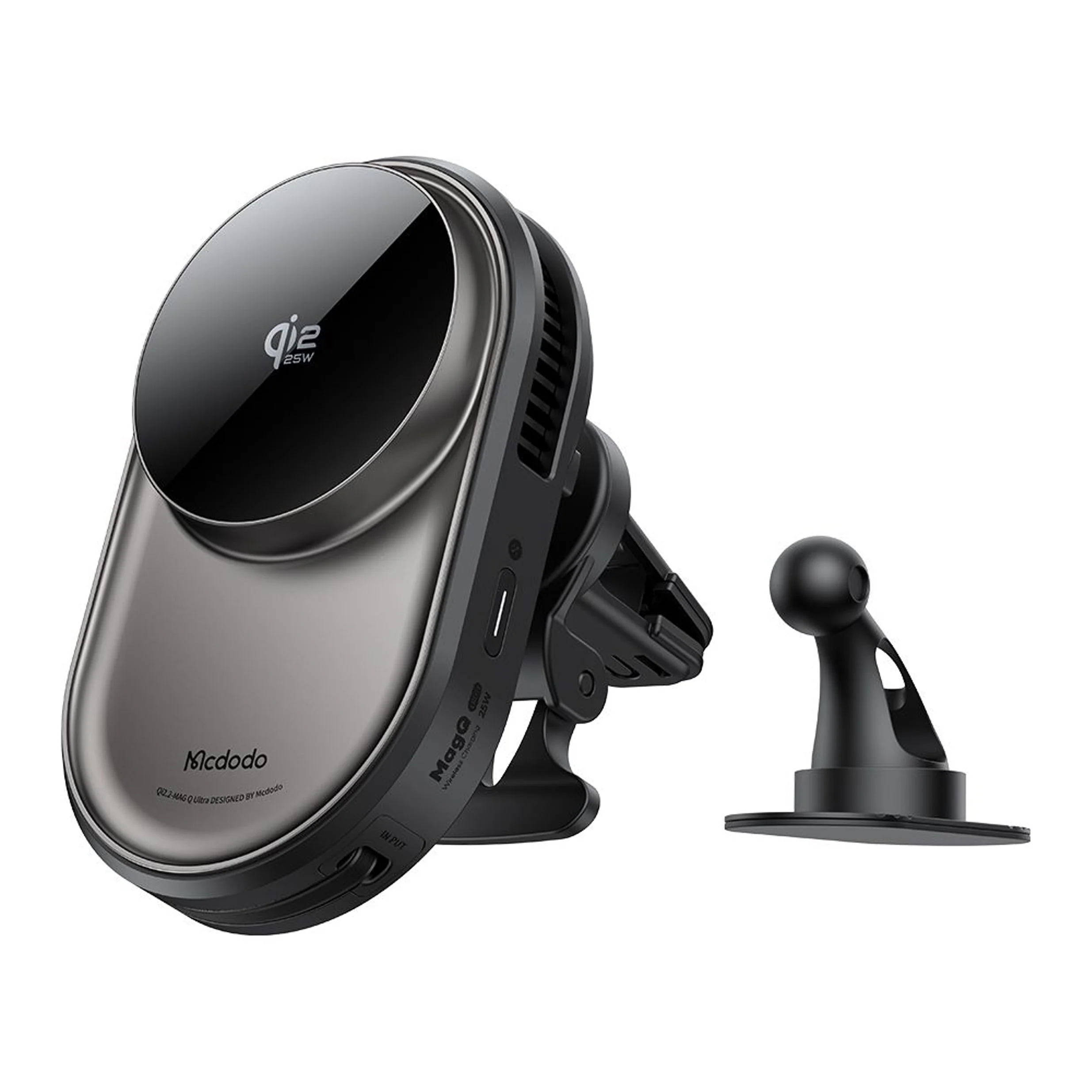 Автотримач Mcdodo [CH-8400] Qi2.2 MagQ Ultra TEC-Cooled Wireless Car Charger 25W [with Fast Car Charger 45W]