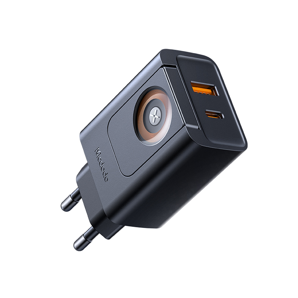 Адаптер Mcdodo [CH-3700] Travel Charger with Built-in Apple Watch Charger 30W (Black)