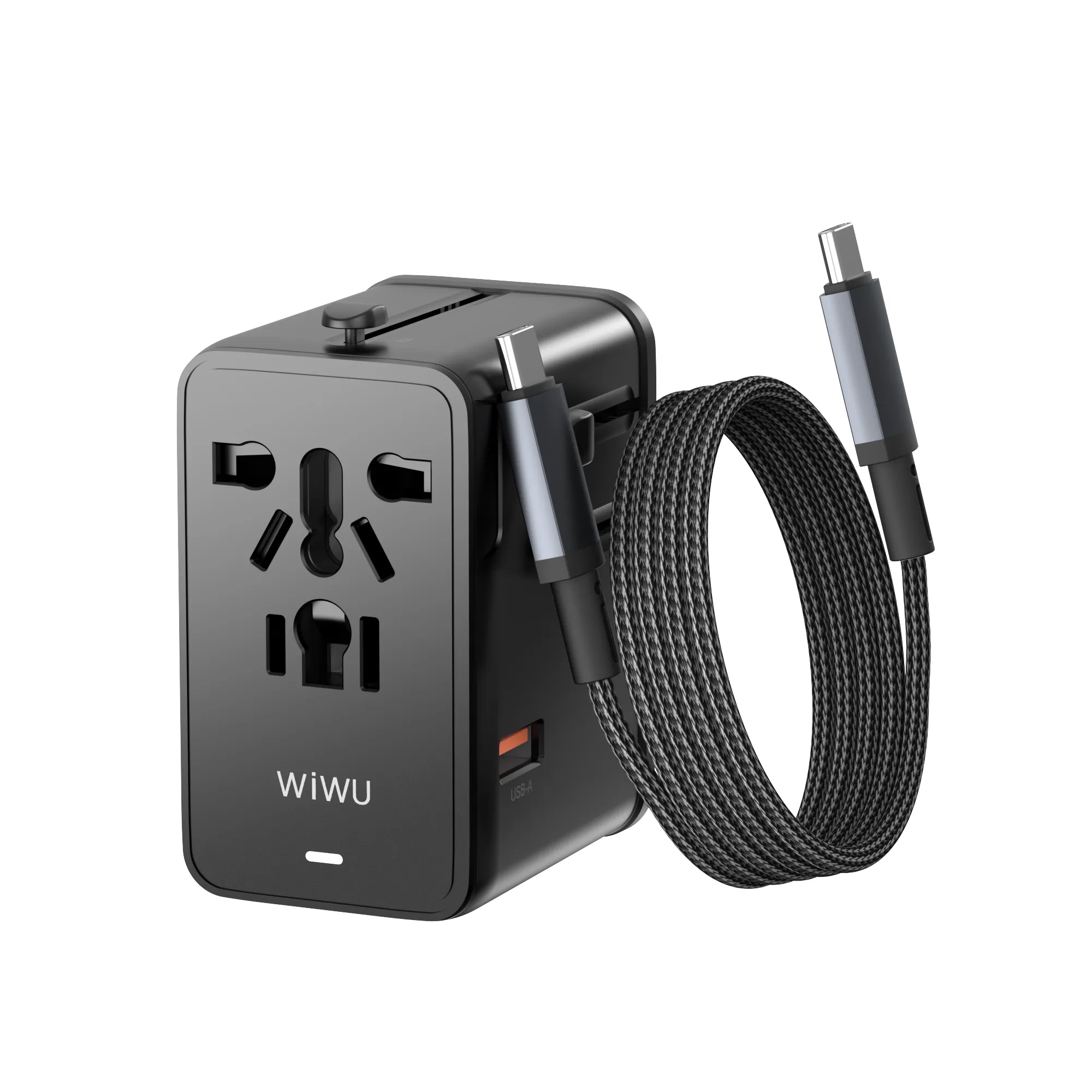 Адаптер WIWU [Wi-UA015] Universal Plug Adapter 3xUSB-C+USB 2500W+PD75W (Black)