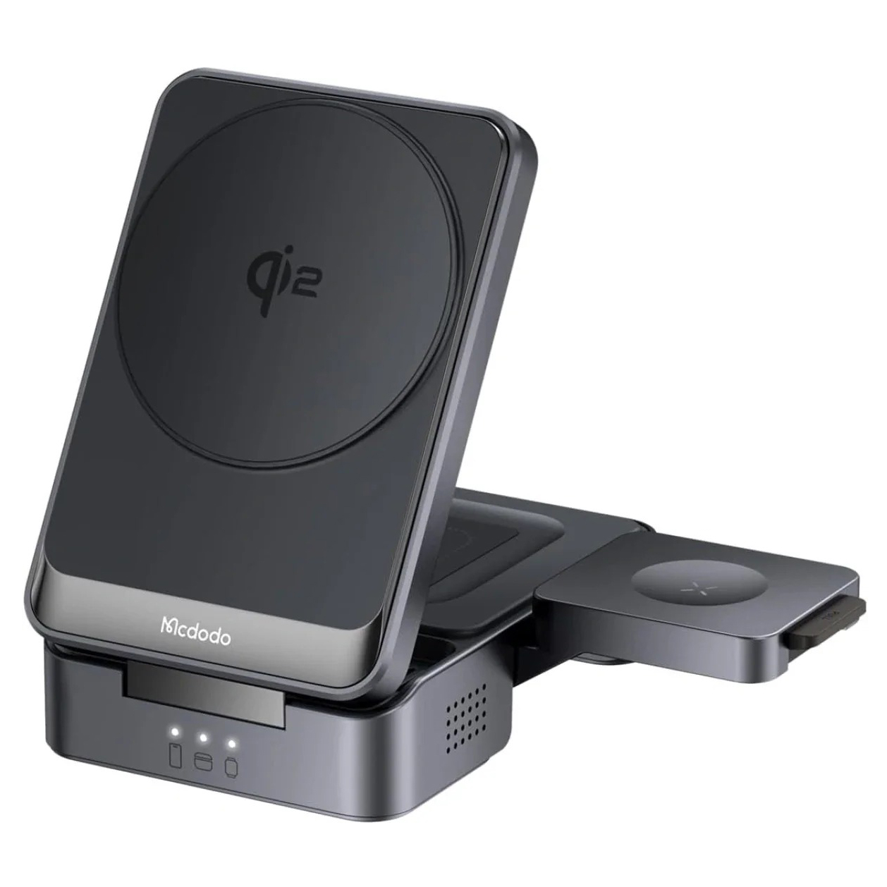 Бездротова Зарядка Mcdodo [CH-5190] Qi2 Foldable 3in1 Magnetic Wireless Charging Station 22.5W (Black)