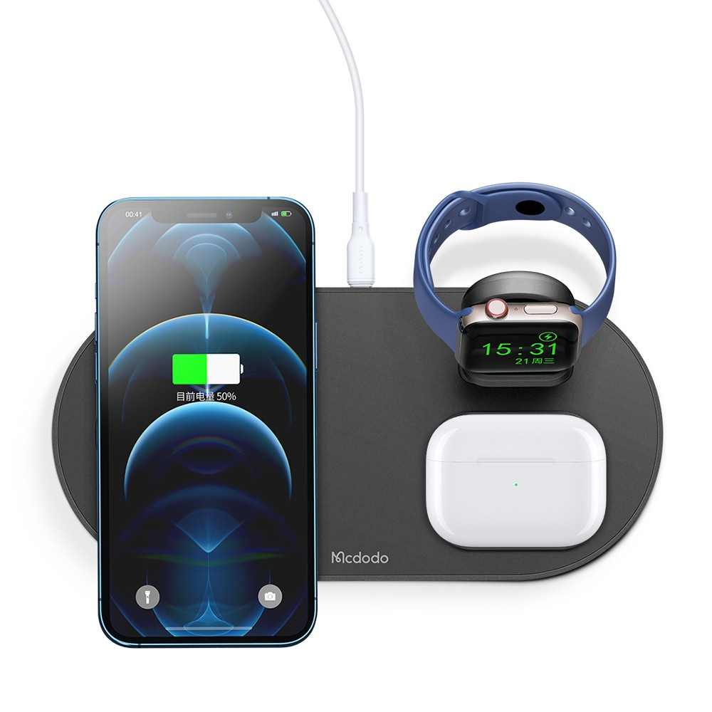 Бездротова Зарядка Mcdodo [CH-7063] Wireless Charger Dock 3in1 (Black)