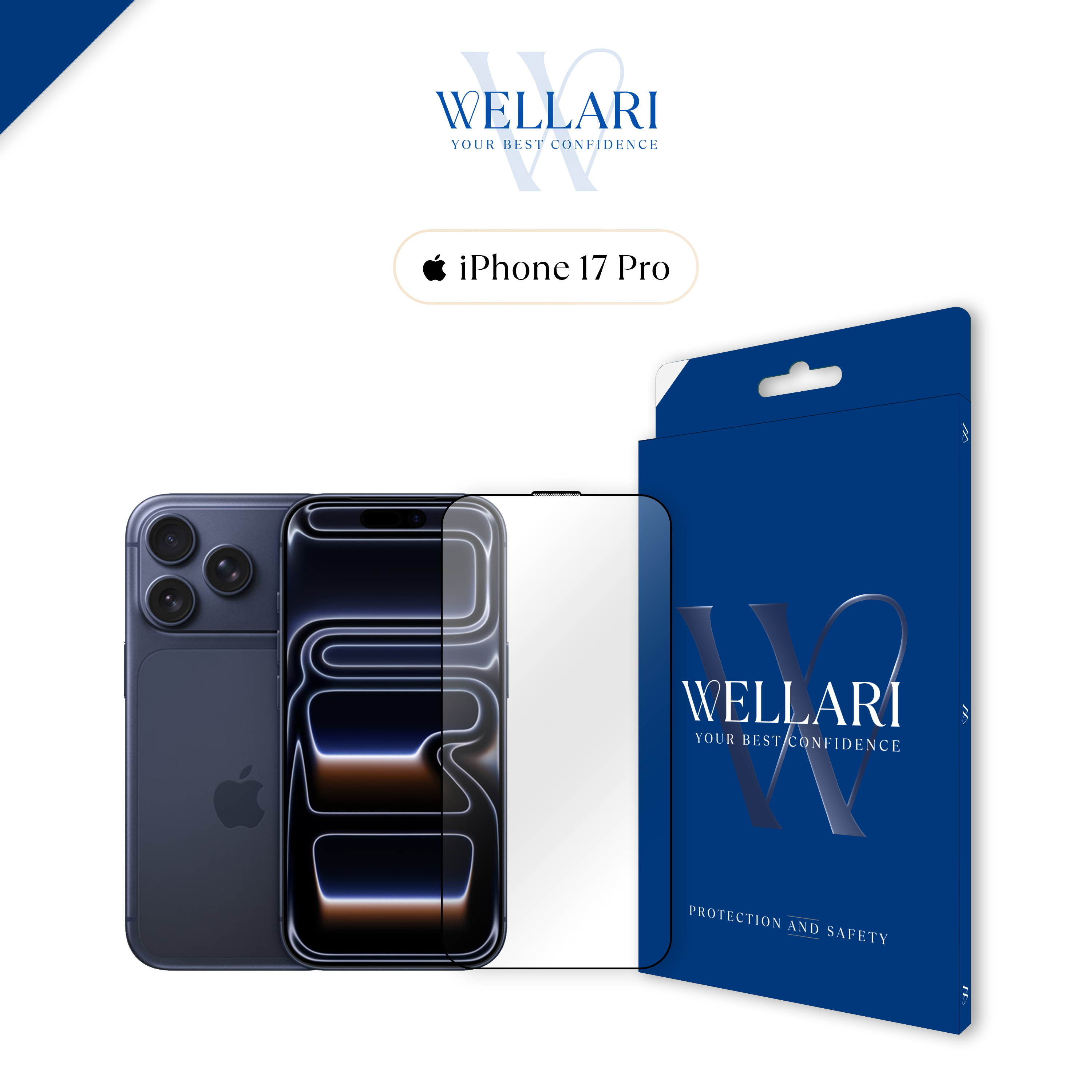 Захисне скло Wellari для iPhone 17 Pro 3D Full Screen