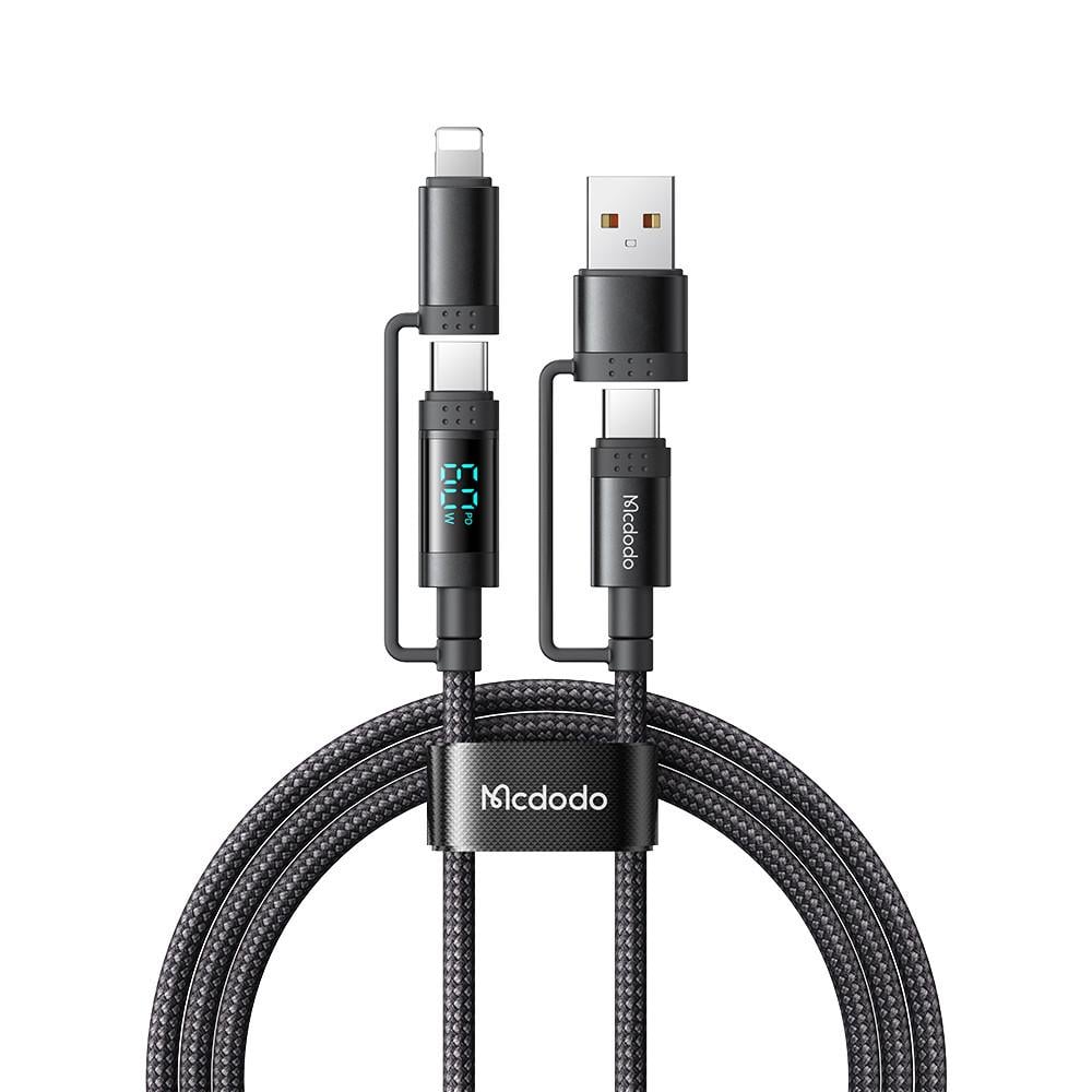 Кабель Mcdodo [CA-1990] 4in1 Travel Data Cable USB-C/USB to USB-C/Lightning 60W 1.2m (Black)