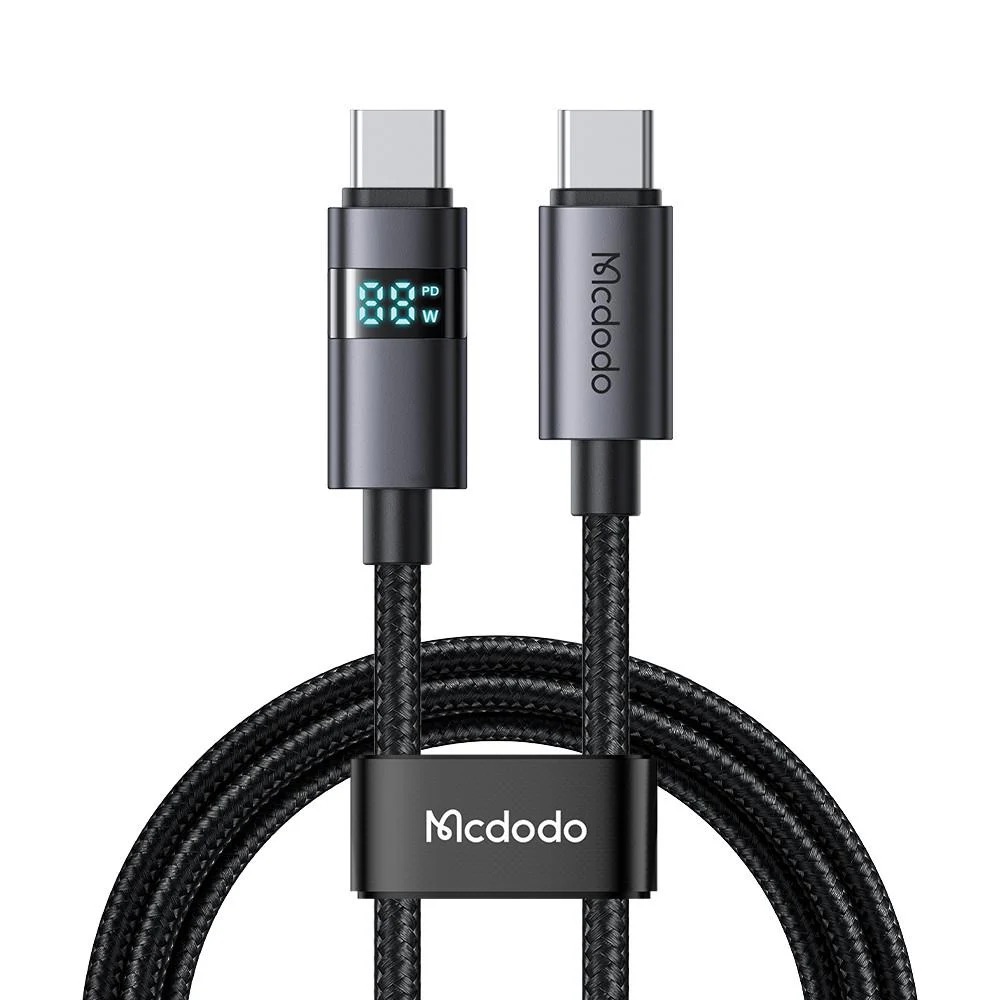 Кабель Mcdodo [CA-5610] Horizontal LED Display Data Cable USB-C to USB-C 100W 1.2m (Black)
