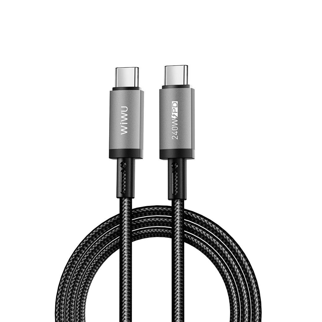 Кабель WIWU [Wi-C058] Titanlink Series USB-C to USB-C 240W 1.5m (Space Grey)