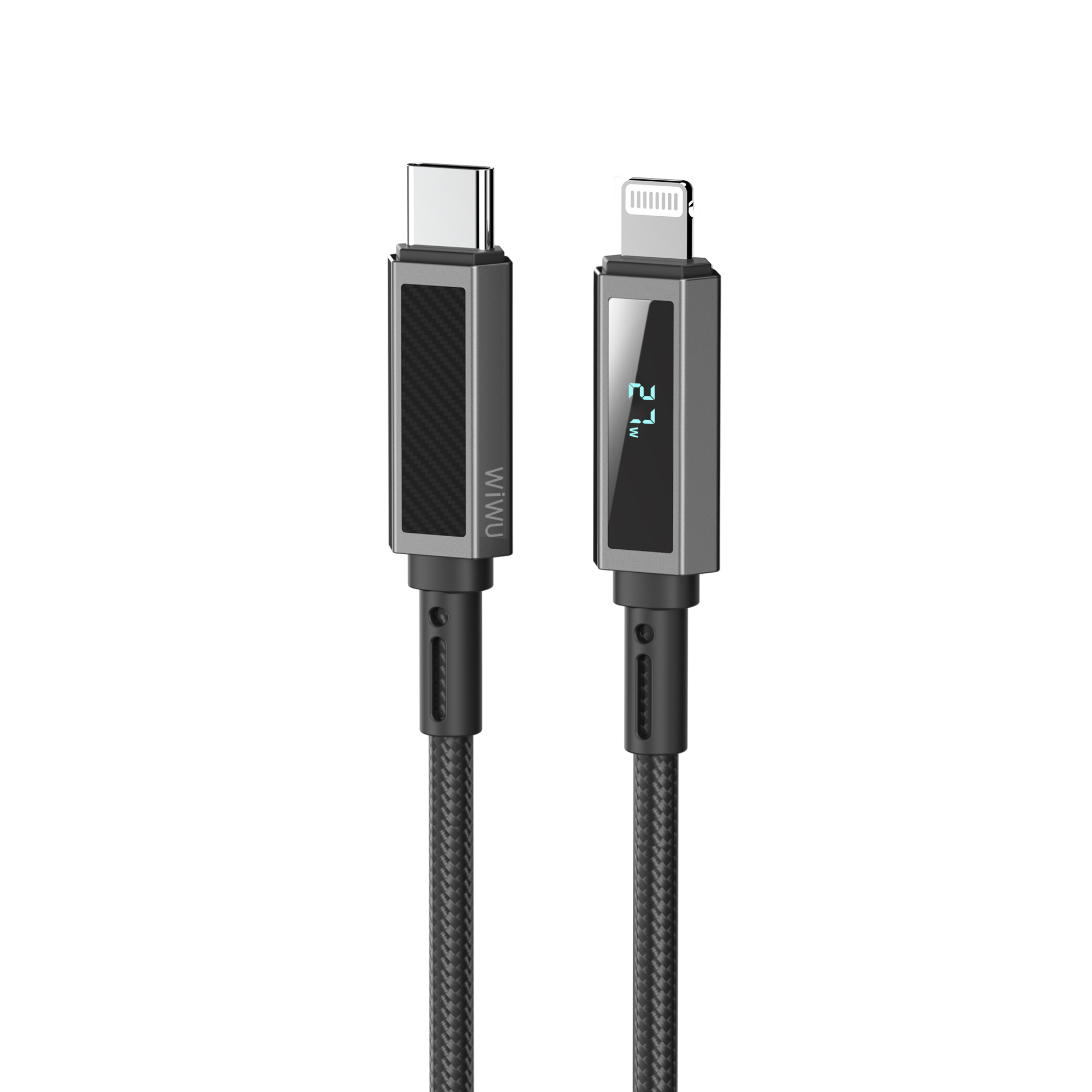 Кабель WIWU [Wi-C080] Aramid Fiber Cable Warriors Link Series USB-C to Lightning 27W 1.2m (Black)