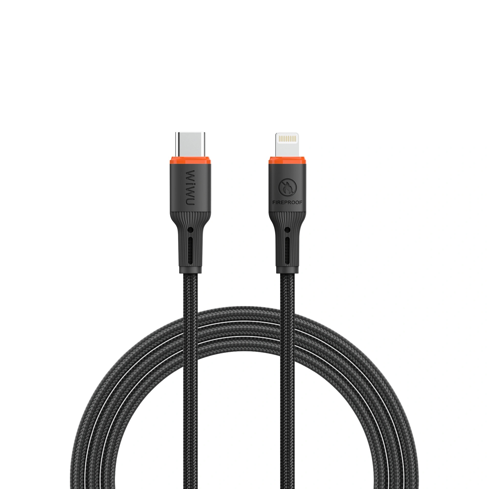 Кабель WIWU [Wi-C097] FlameGuard Series USB-C to Lightning 1.2m (Black)