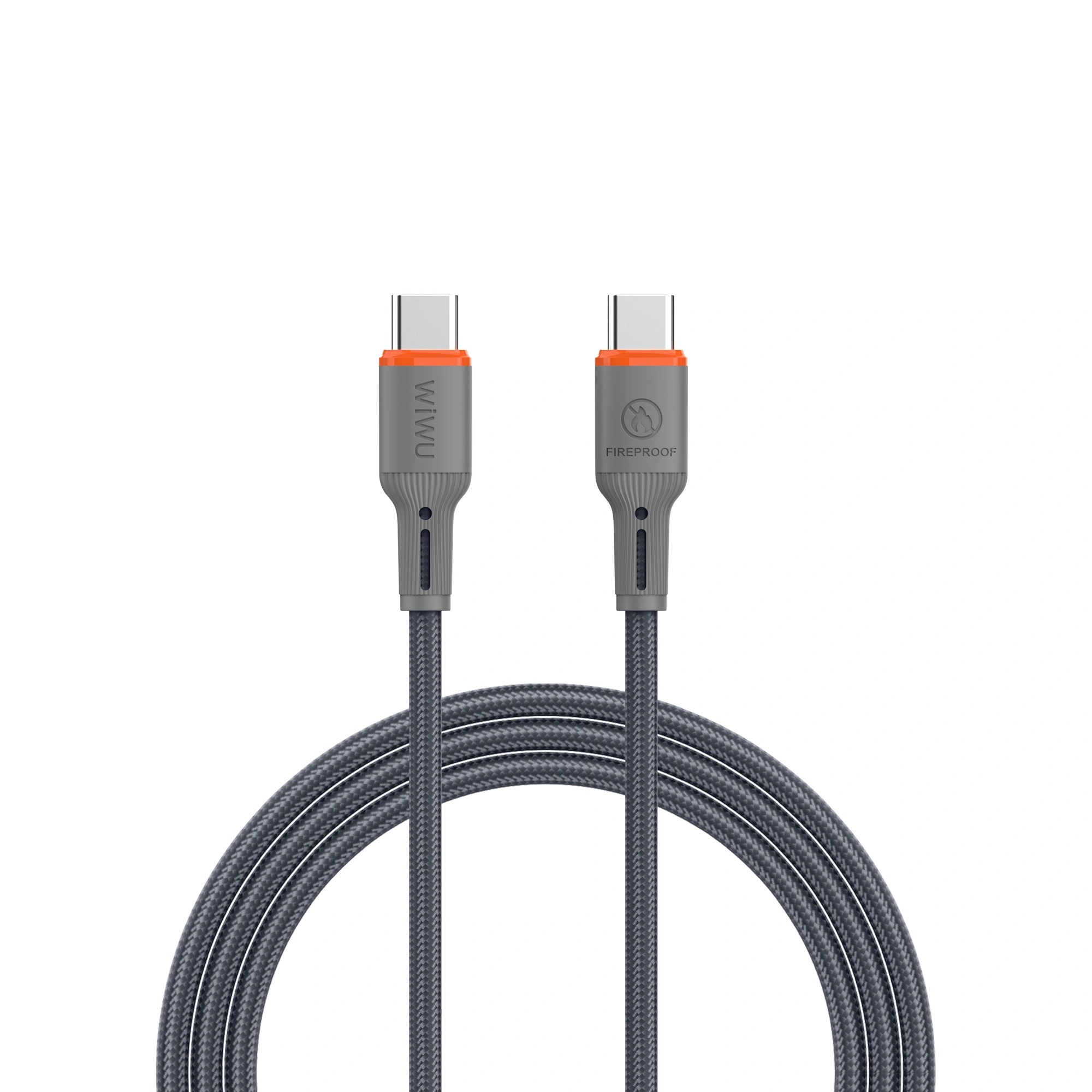 Кабель WIWU [Wi-C098] FlameGuard Series USB-C to USB-C 1.2m (Grey)