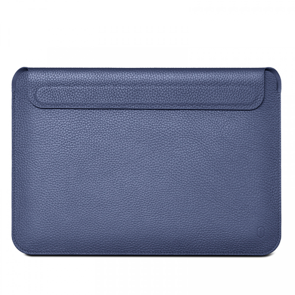 Конверт WIWU для MacBook Pro 16" M5 | M4 | M3 | M2 | M1 [2021-2026] Skin Pro Geniunie Leather Sleeve Series (Navy Blue)