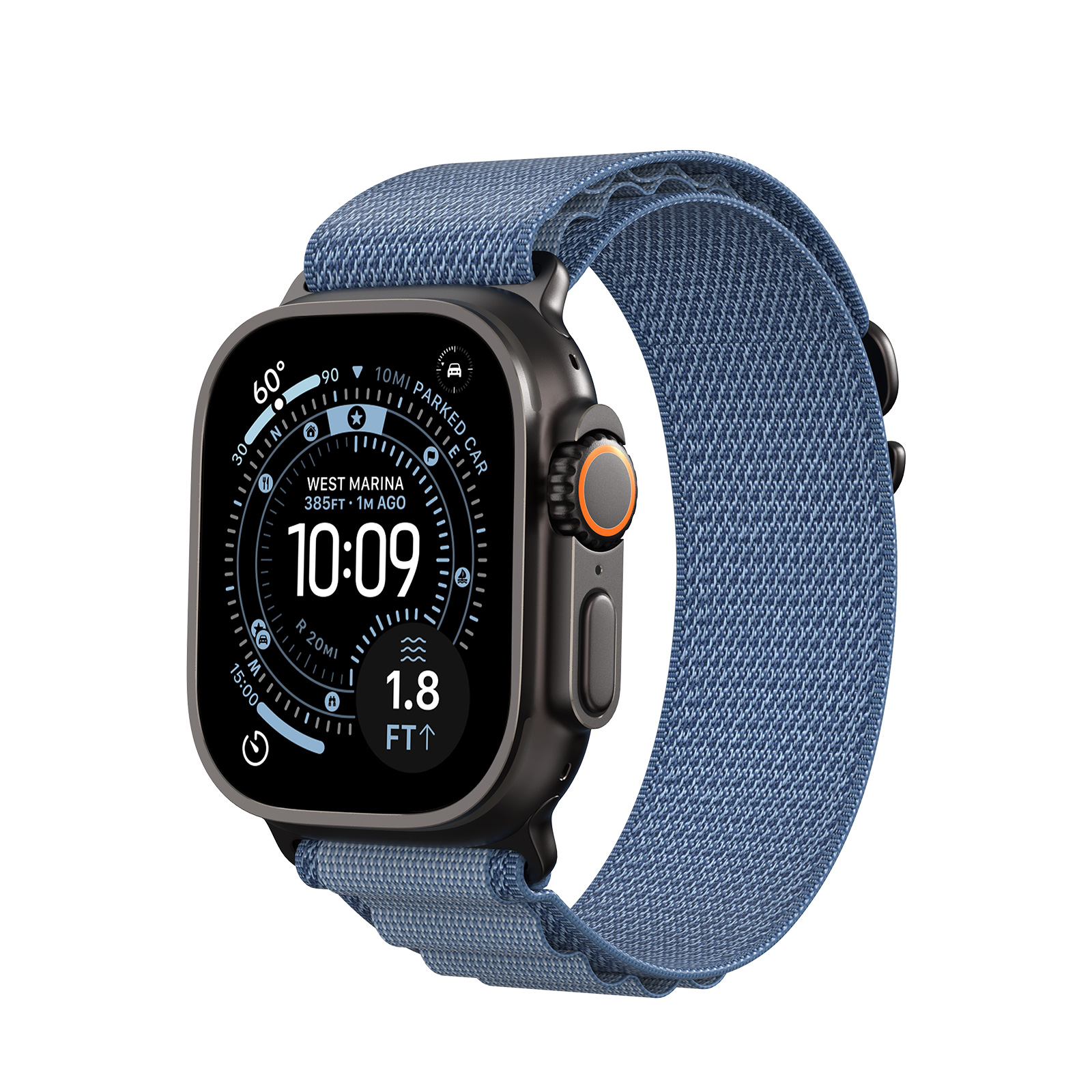 Ремінець DUX DUCIS для Apple Watch 42/44/45/46/49mm GS Series [with Black Hardware] (Light Blue)
