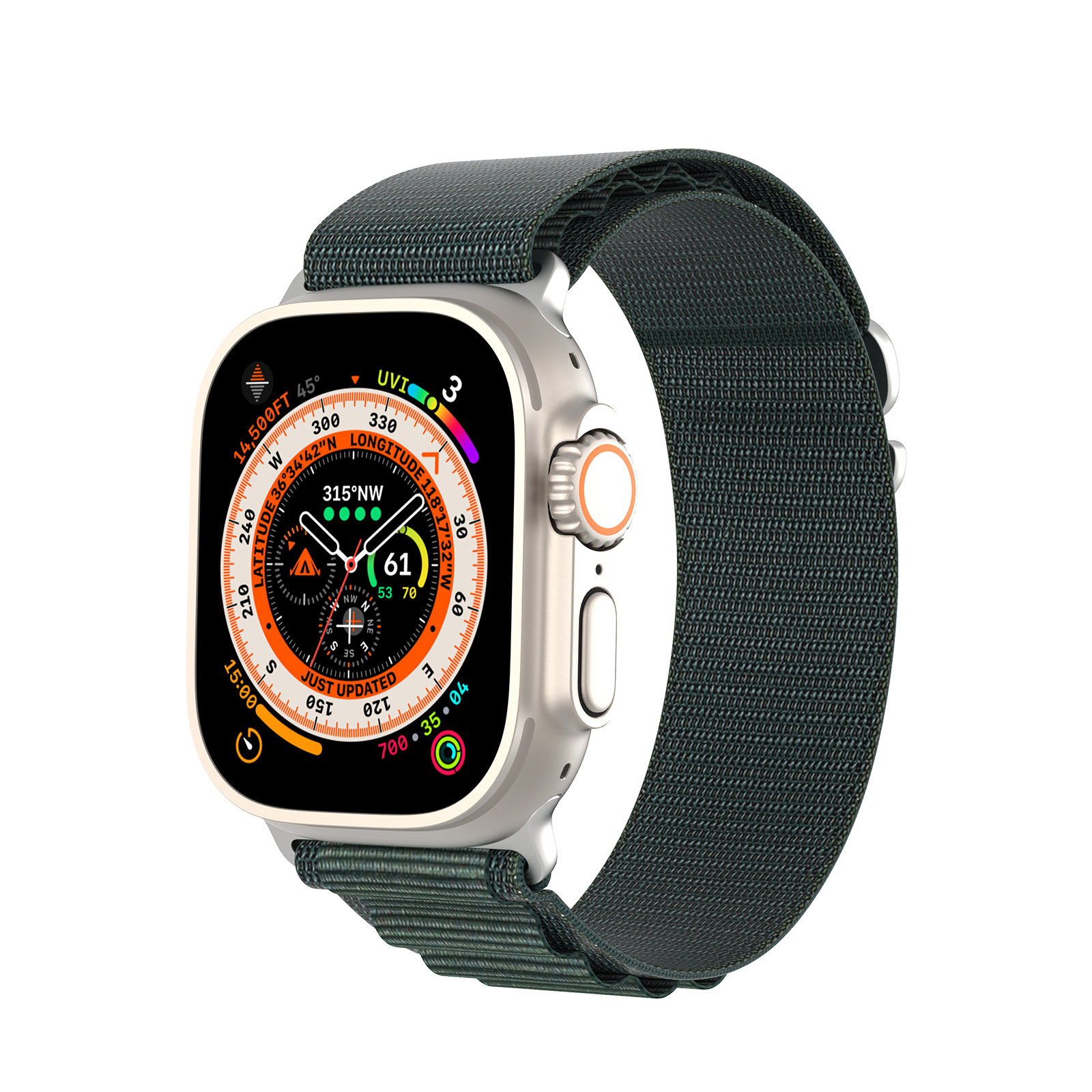 Ремінець DUX DUCIS для Apple Watch 42/44/45/46/49mm GS Series (Dark Green)