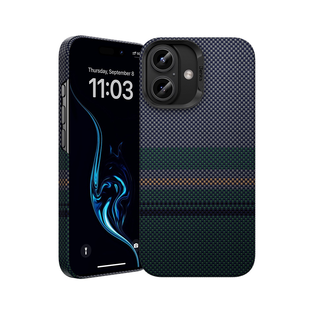 Чохол Benks для iPhone 16 Magnetic ArmorAir Kevlar Aurora Series (Black)