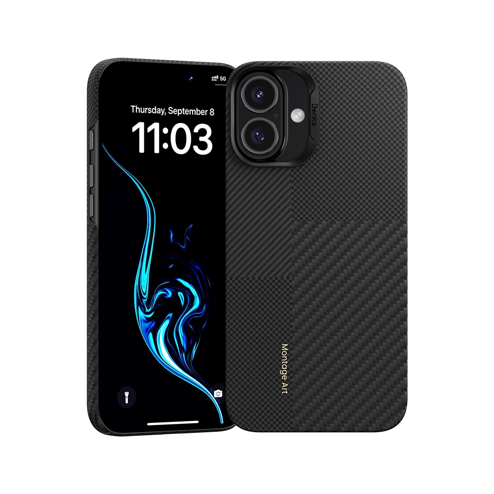 Чохол Benks для iPhone 16 Magnetic ArmorAir Kevlar Montage Series (Black)