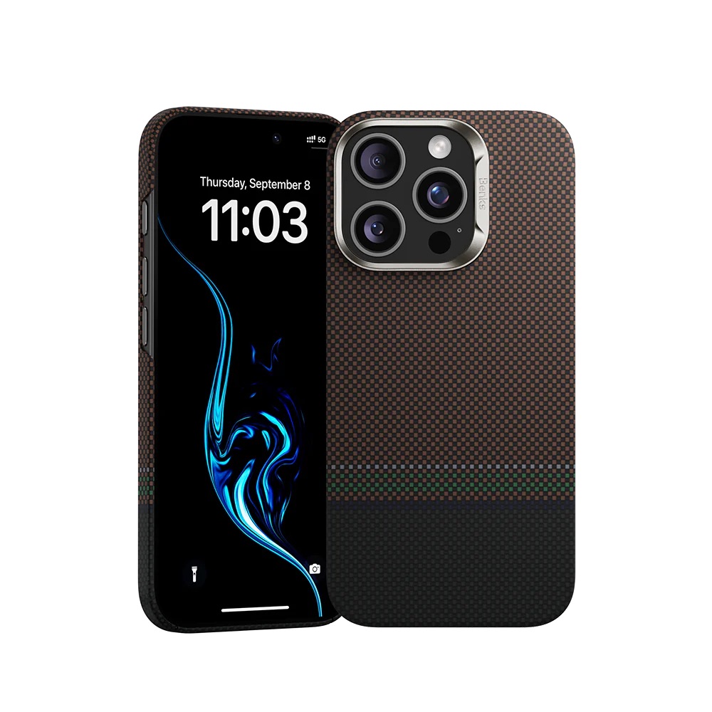 Чохол Benks для iPhone 16 Pro Max Magnetic ArmorAir Kevlar Prestige Series (Brown)