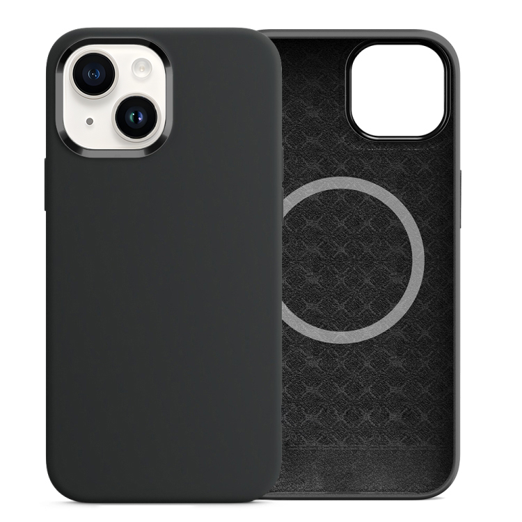 Чохол Comma для iPhone 15 Magnetic Silicone Nature Series (Black)