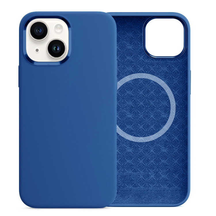Чохол Comma для iPhone 15 Plus Magnetic Silicone Nature Series (Blue)