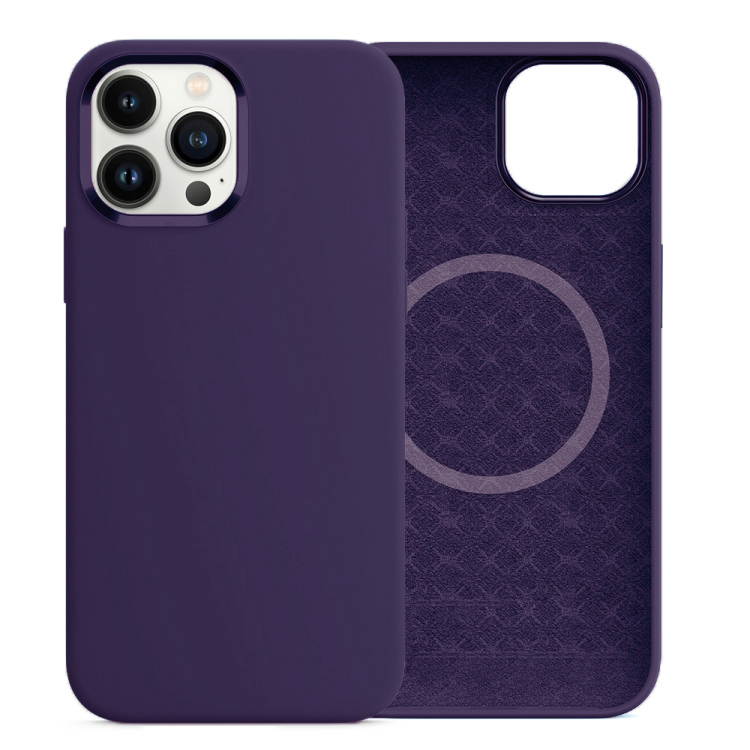 Чохол Comma для iPhone 15 Pro Magnetic Silicone Nature Series (Purple)