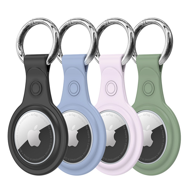 Чохол DUX DUCIS для AirTag TPU Secure Holder with Key Ring [4Pack] (Black-Blue-Green-Purple)