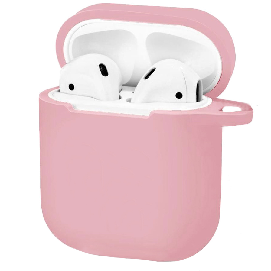 Чохол Devia для AirPods 2 Naked Silicone with Loophole Series (Pink)